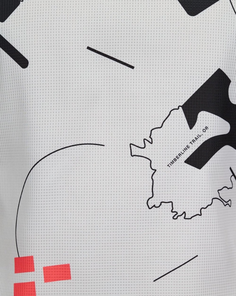 قميص Sunriser Ss الوجه الشمالي أبيض مطبوع