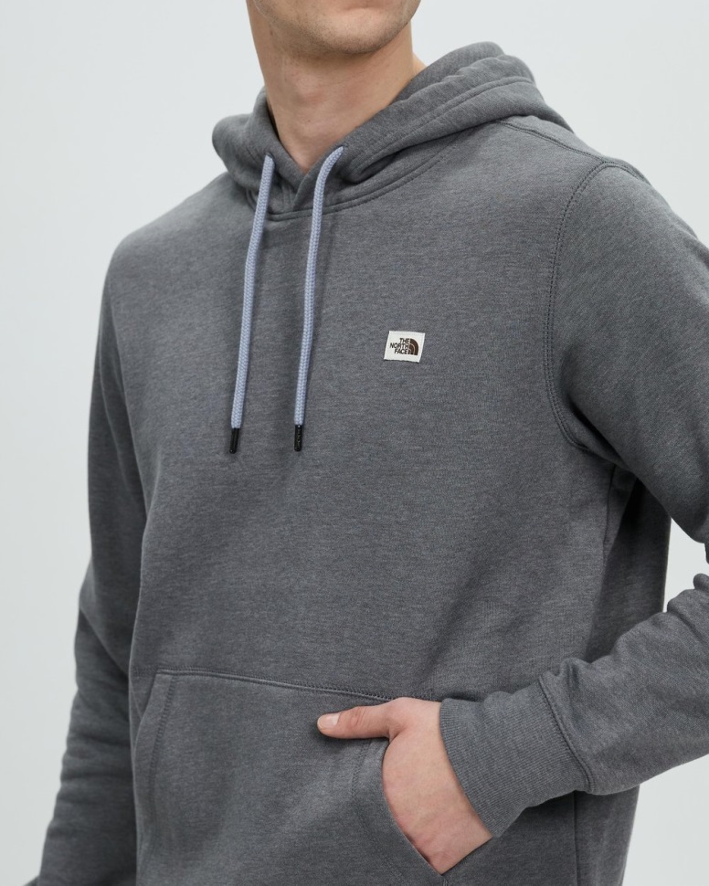 بلوفر بقلنسوة برقعة تراثية ذا نورث فيس رمادي