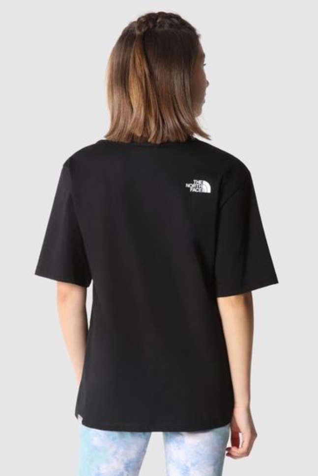 تي شيرت أسود مريح صديقها وجه الشمال