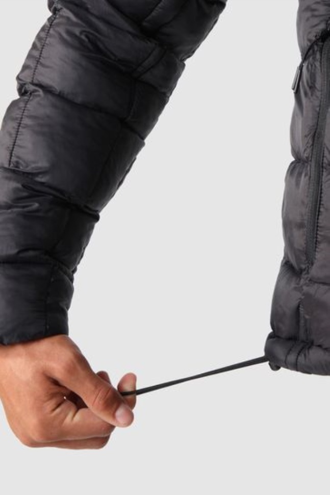 سترة حرارية سوداء الوجه الشمالي