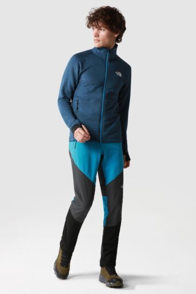 سترة بسحاب كامل باللون الأزرق للوجه الشمالي