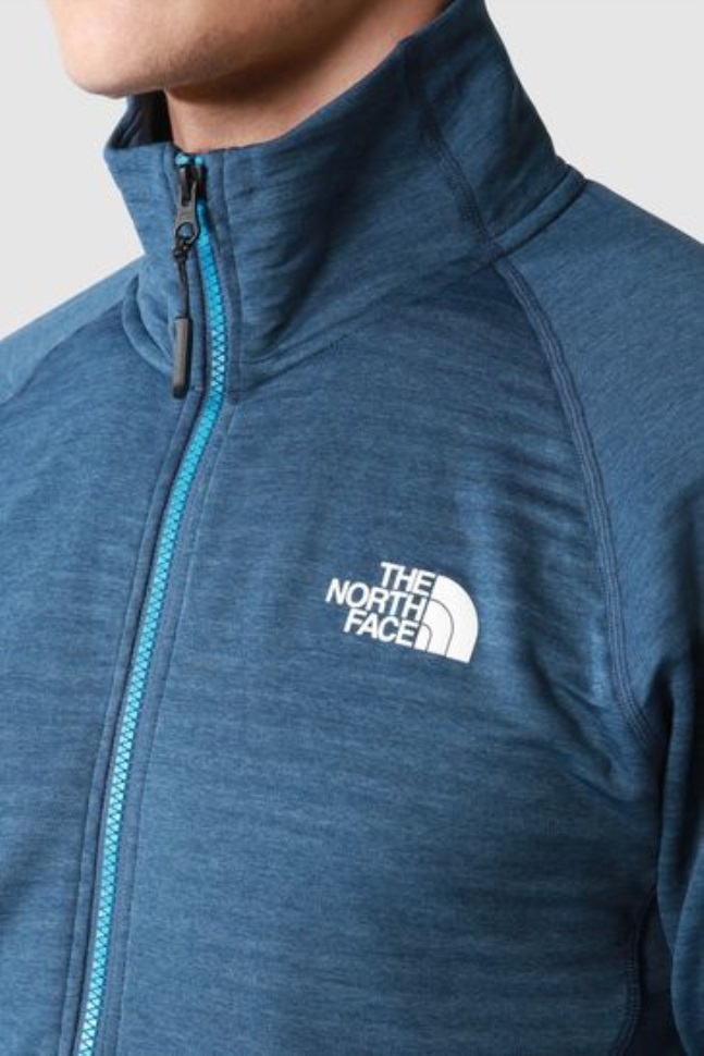 سترة بسحاب كامل باللون الأزرق للوجه الشمالي