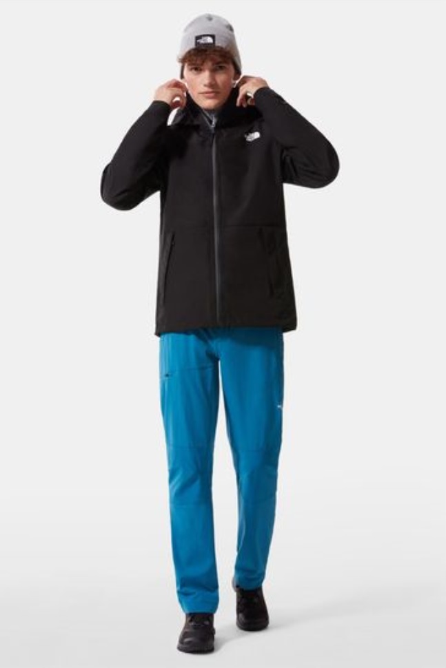 سترة سوداء خفيفة الوزن للوجه الشمالي