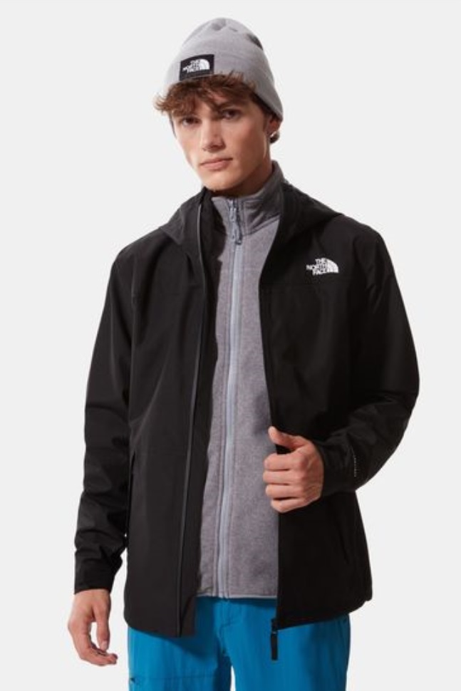 سترة سوداء خفيفة الوزن للوجه الشمالي