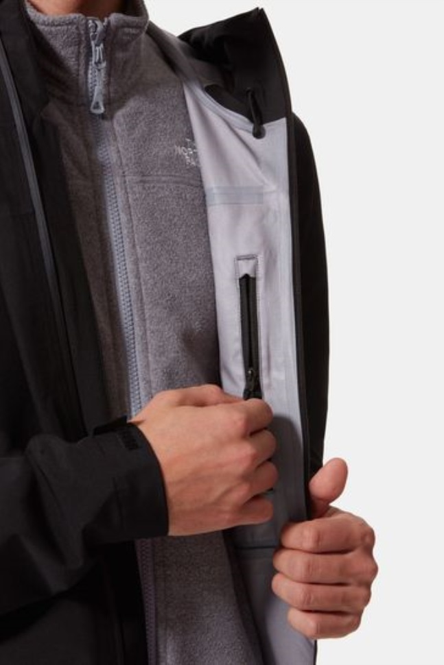 سترة سوداء خفيفة الوزن للوجه الشمالي