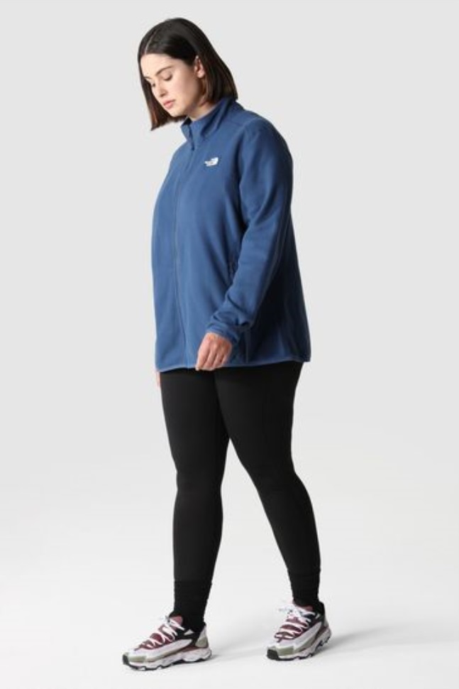 زائد الحجم الأزرق الجليدي كامل البريدي الصوف الوجه الشمالي