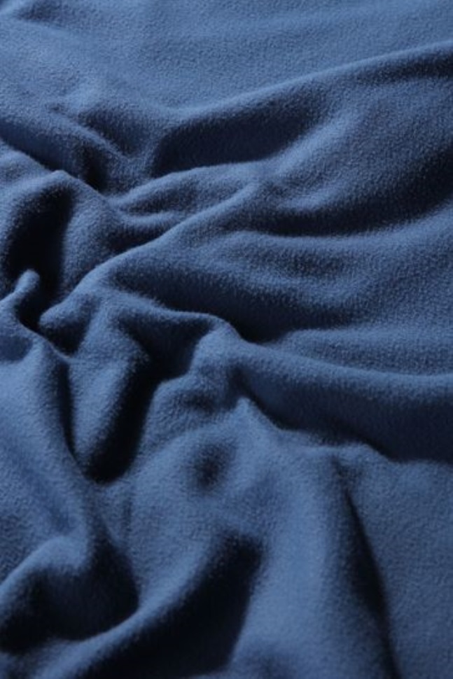 زائد الحجم الأزرق الجليدي كامل البريدي الصوف الوجه الشمالي