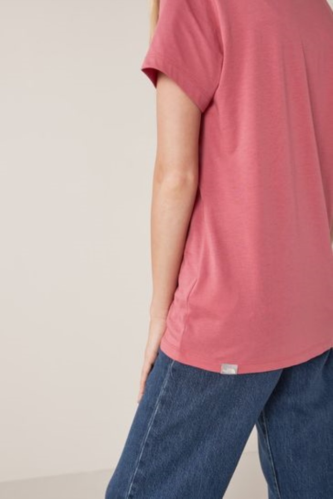 تي شيرت مبسط الوجه الشمالي وردي