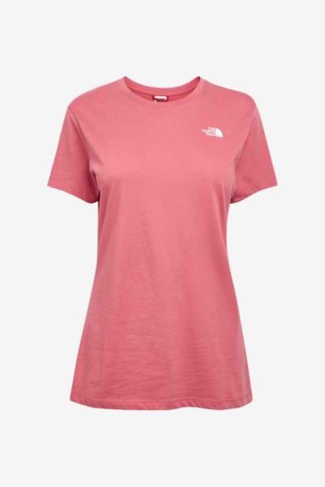 تي شيرت مبسط الوجه الشمالي وردي