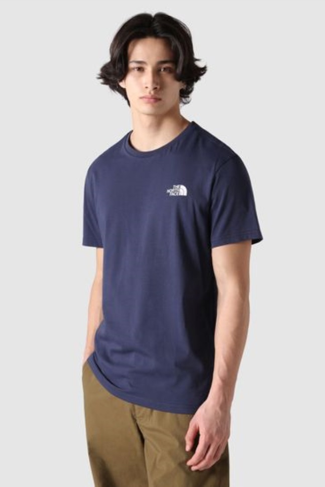 تي شيرت ذو قبة بسيطة باللون الأزرق الداكن للوجه الشمالي