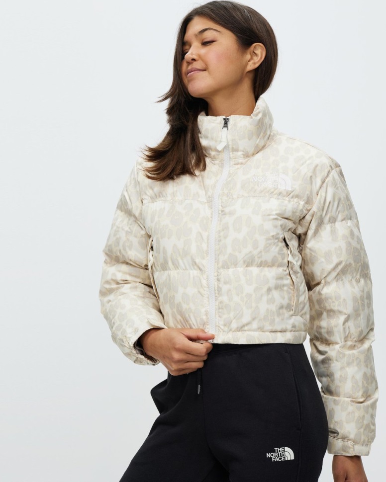 Nuptse سترة قصيرة رمادية الوجه الشمالي