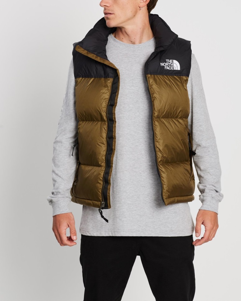 1996 Nuptse سترة عسكرية ريترو زيتون الوجه الشمالي