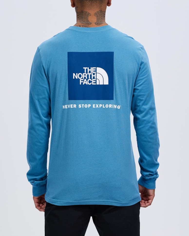 وجه الشمال طويلة الأكمام مربع Nse المحملة العاصفة الزرقاء