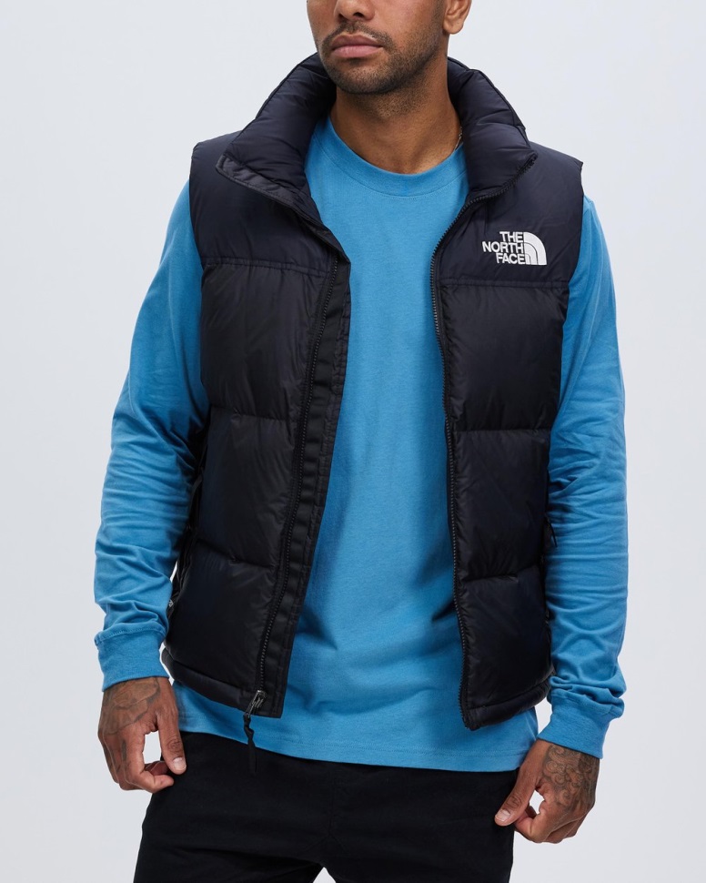 1996 Nuptse سترة ريترو الأسود الوجه الشمالي