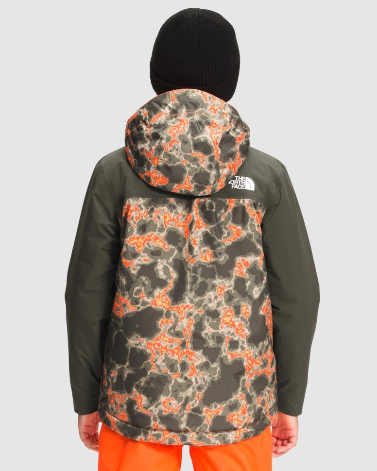 Snowquest Plus جاكيت معزول للأطفال يواجه الشمال من الرخام البرتقالي