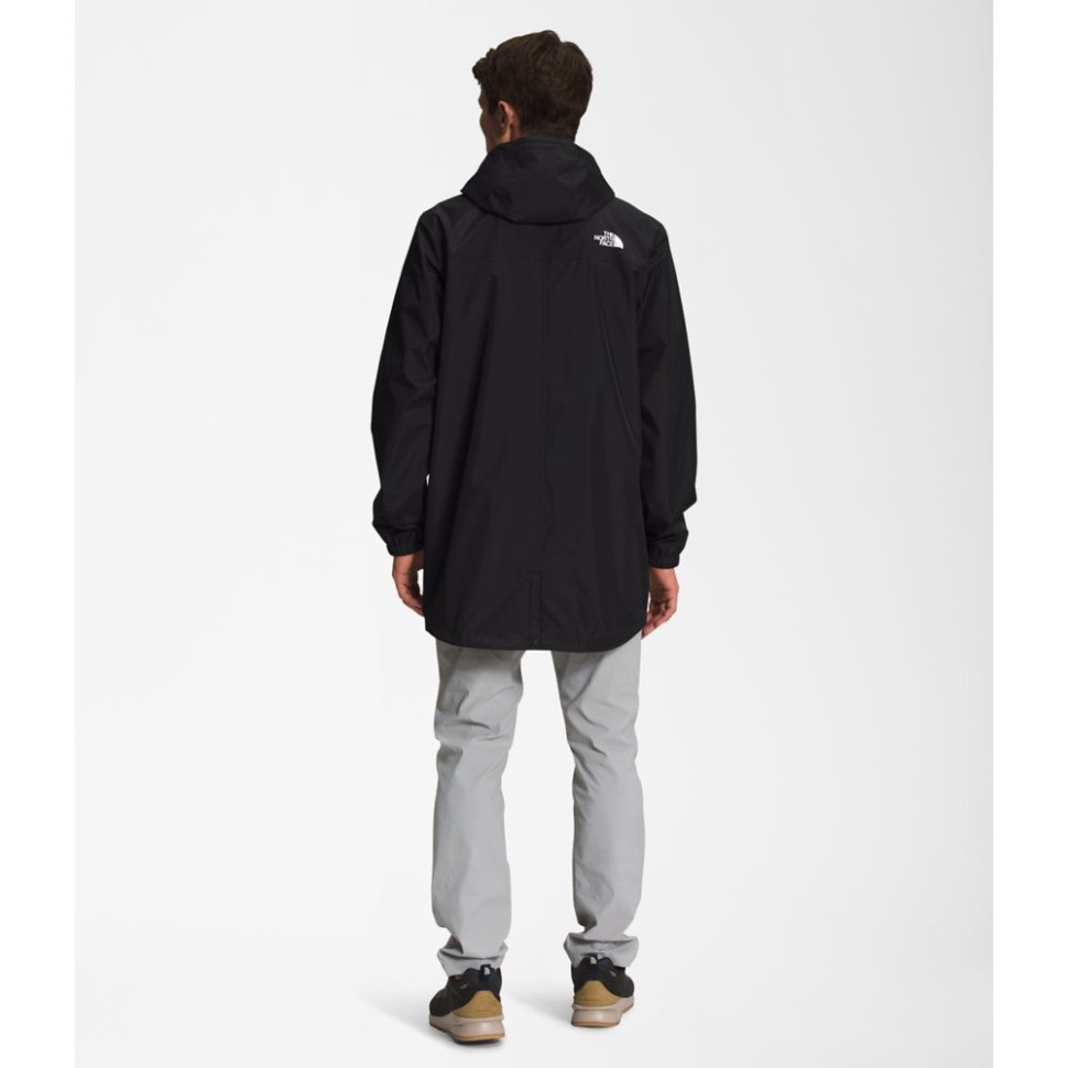 Black The North Face Men Antora Rain Parka. أسود الوجه الشمالي الرجال انتورا سترة المطر