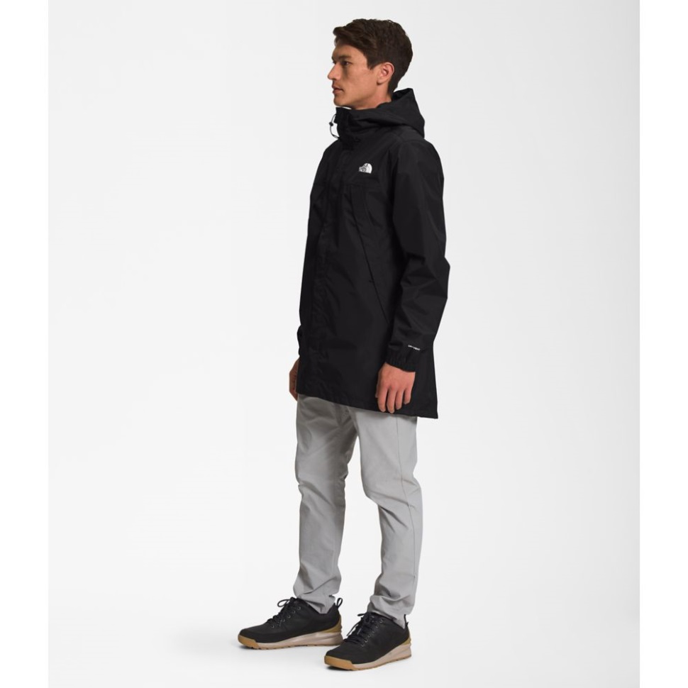 Black The North Face Men Antora Rain Parka. أسود الوجه الشمالي الرجال انتورا سترة المطر