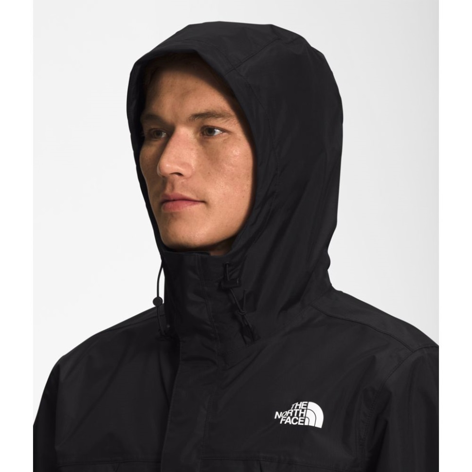 Black The North Face Men Antora Rain Parka. أسود الوجه الشمالي الرجال انتورا سترة المطر