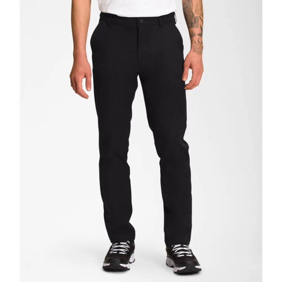 بنطلون رجالي عصري قياسي أسود الوجه الشمالي