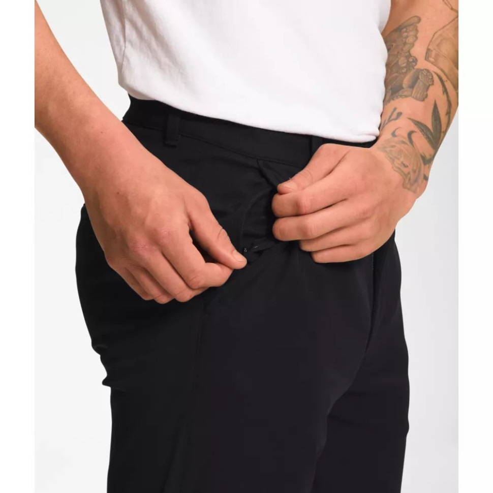 بنطلون رجالي عصري قياسي أسود الوجه الشمالي