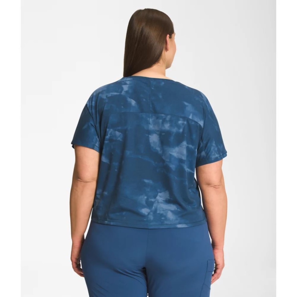 المرأة النهر الأزرق الوجه الشمالي مطبوعة بالإضافة إلى Dawndream استرخاء كم قصير