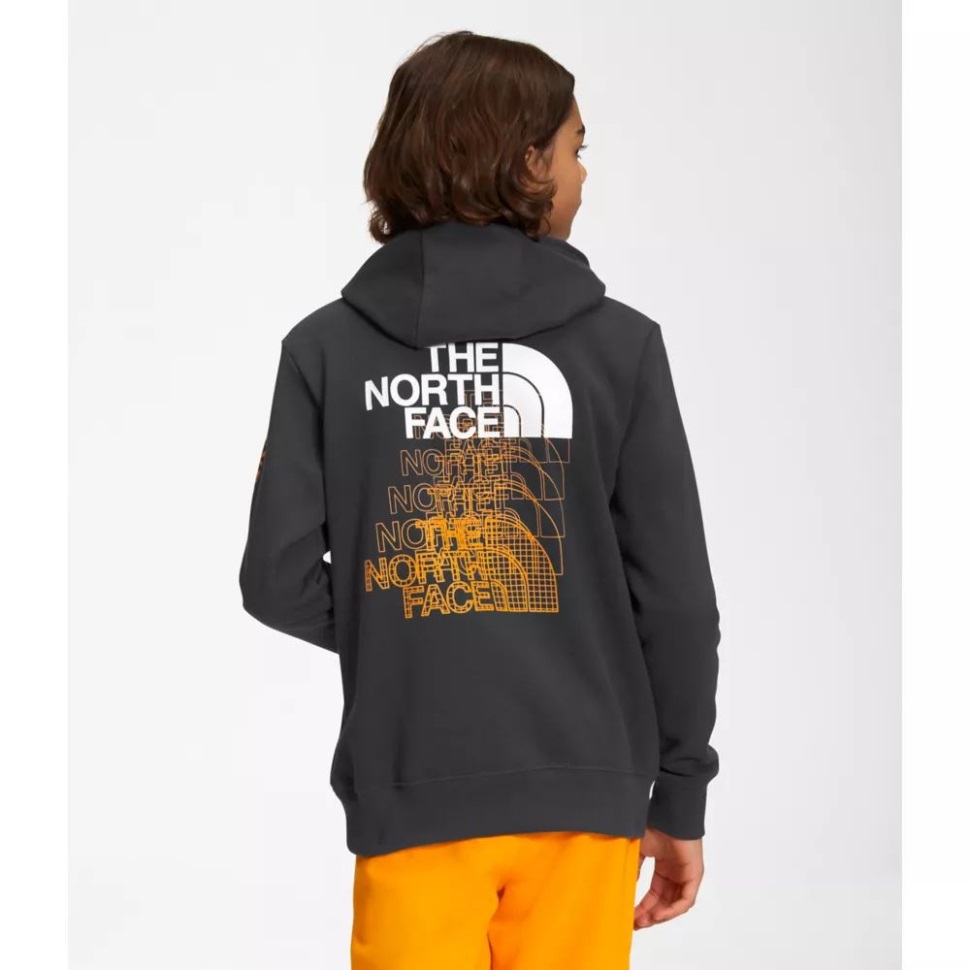 الأولاد مخيم الصوف البلوز هوديي رمادي الوجه الشمالي