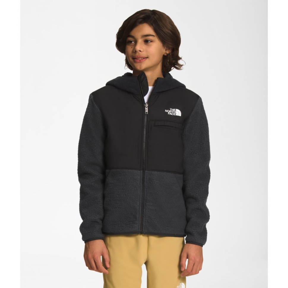 الأولاد فورست الصوف سترة كاملة الرمز البريدي مقنعين رمادي الوجه الشمالي