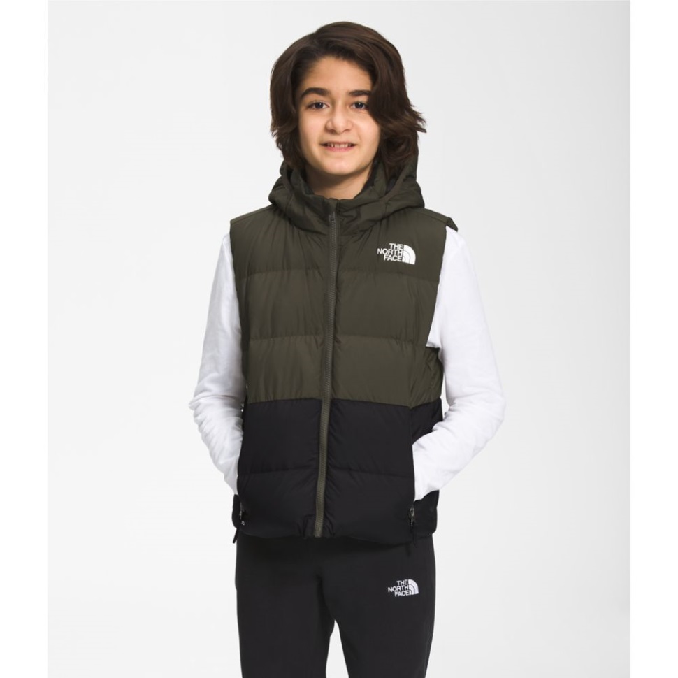 الأولاد عكسها الشمال إلى أسفل سترة مقنعين الوجه الشمالي جديد رمادي داكن