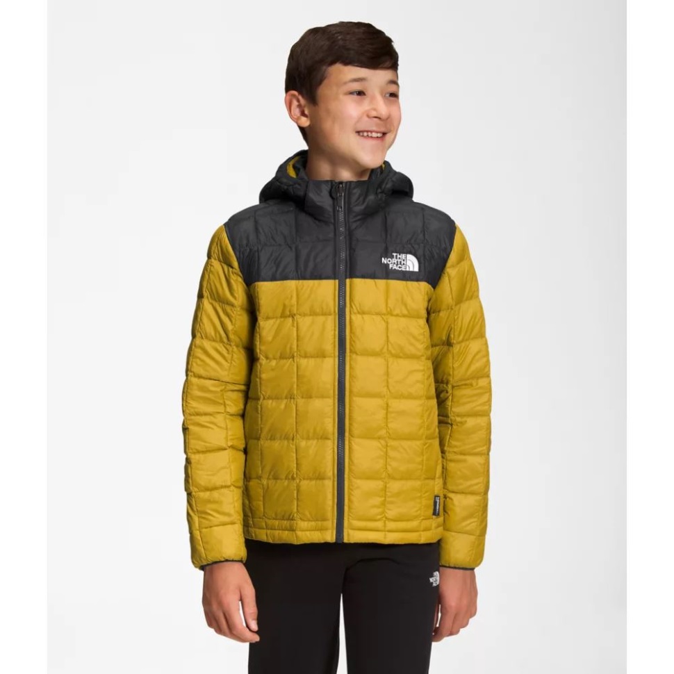 جاكيت للأولاد بغطاء للرأس معدني ذهبي الوجه الشمالي