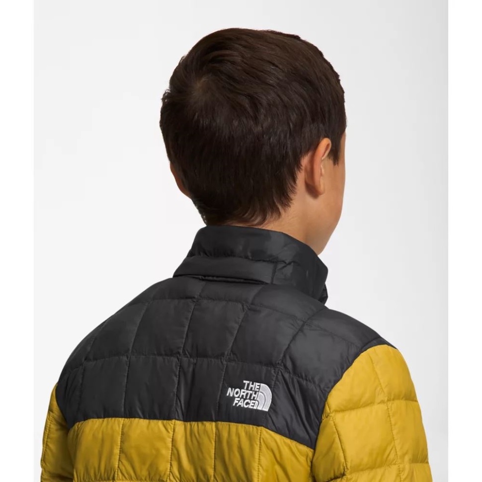 جاكيت للأولاد بغطاء للرأس معدني ذهبي الوجه الشمالي