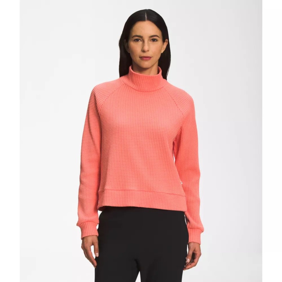 شروق الشمس المرجانية وجه المرأة طويلة الأكمام وهمية الرقبة Chabot