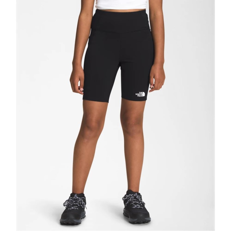 الفتيات لا يتوقفن أبدا شورت الدراجة السوداء وجه الشمال