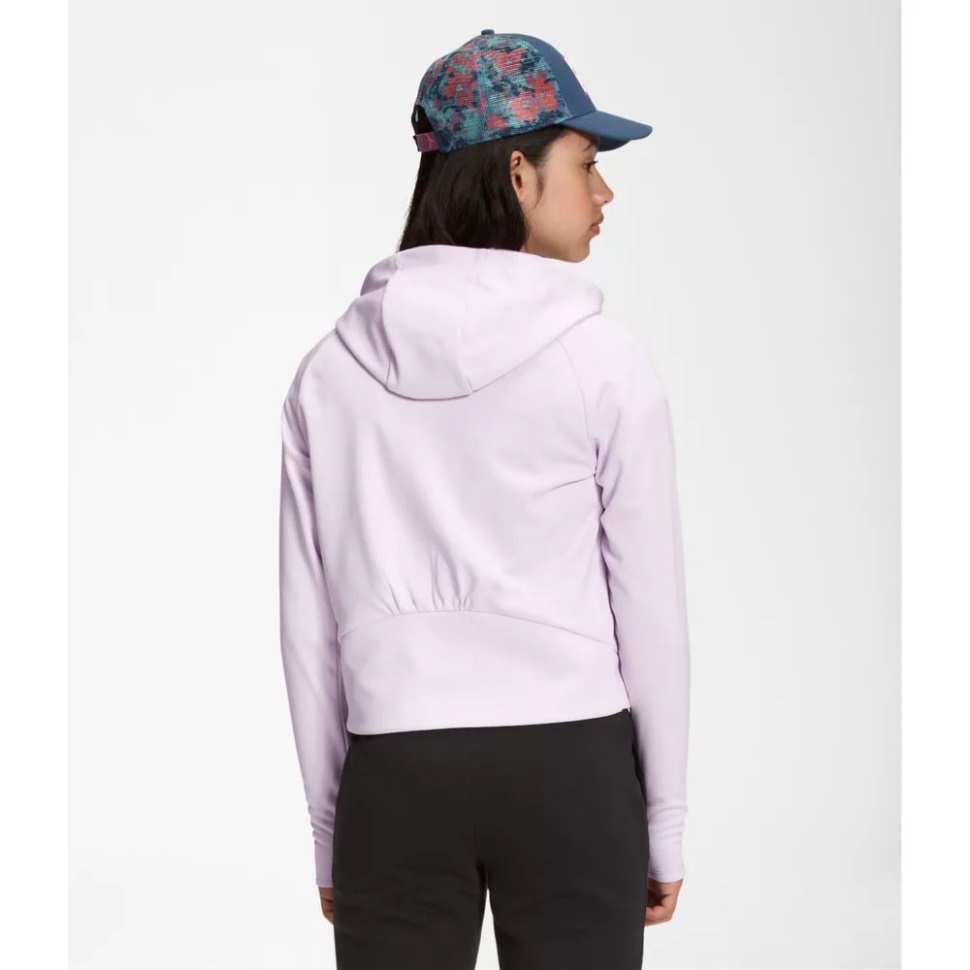 سويت شيرت بناتي شتوي دافئ بسحّاب كامل وجه الشمال ضباب لافندر