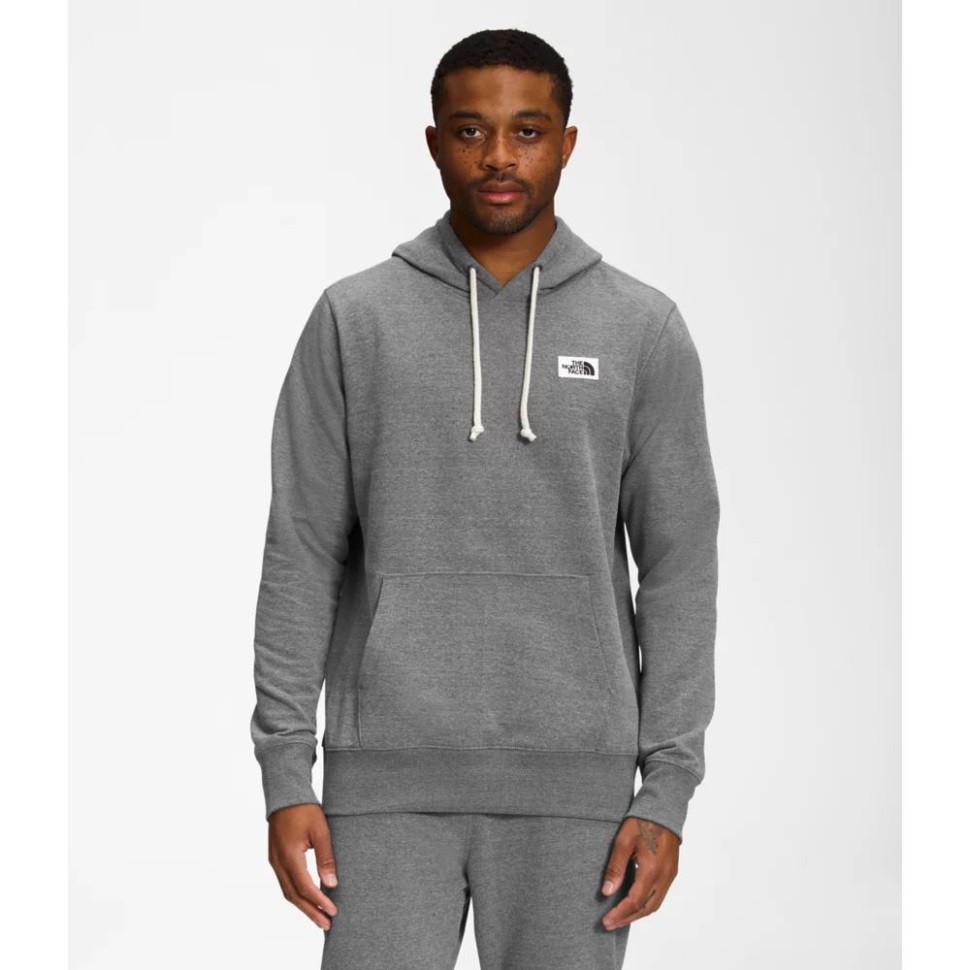 كنزة بغطاء للرأس بغطاء للرأس للرجال باللون الرمادي من جهة الشمال