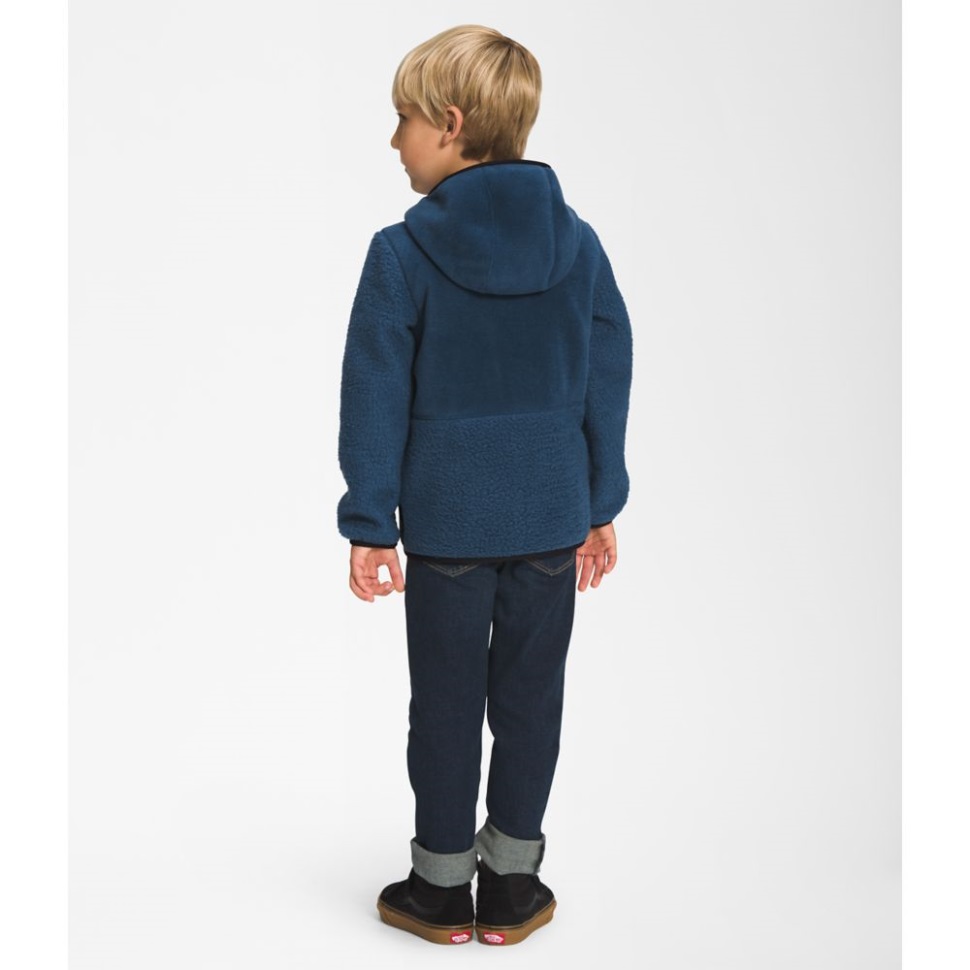 Kids Forrest Fleece هودي بسحّاب كامل أزرق ظليلة الوجه الشمالي