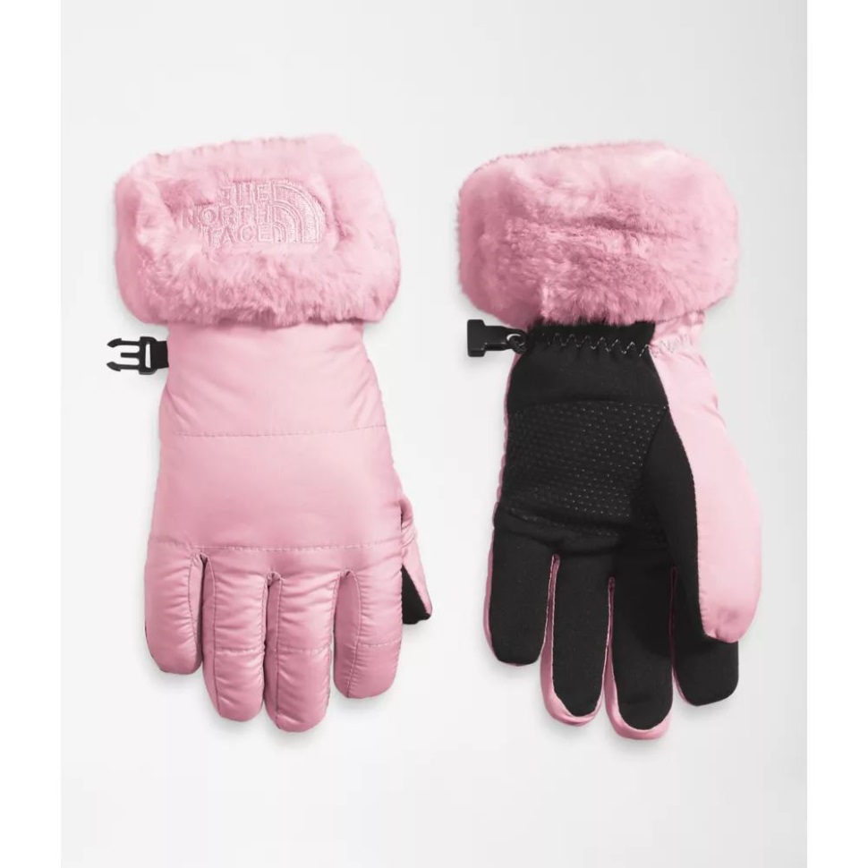 قفازات الأطفال الطحلبية الدوامة الوجه الشمالي الوردي النقش