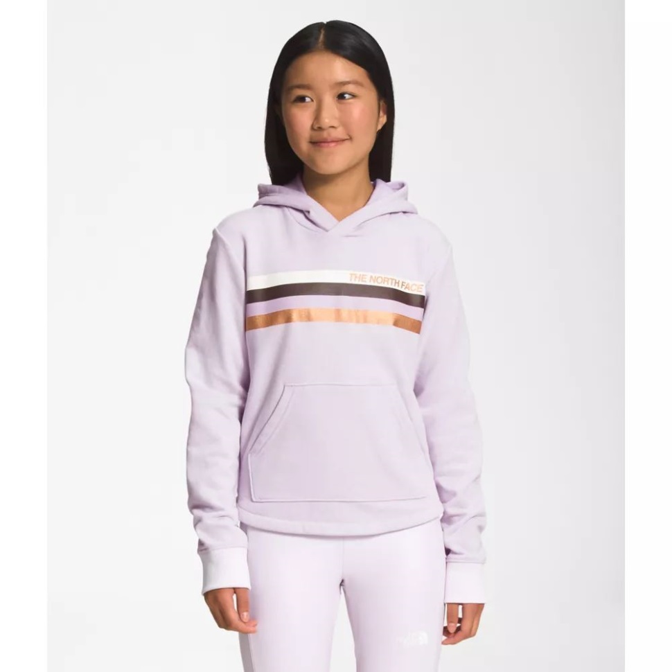 خزامى ضباب وجه الشمال كنزة بقلنسوة للبنات من الصوف في مخيم البنات