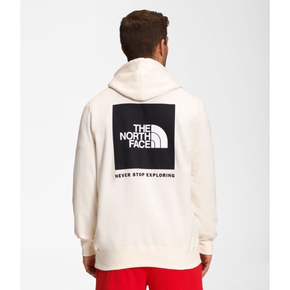 كنزة بغطاء رأس للرجال من Box Nse ، وجه الشمال أبيض أسود