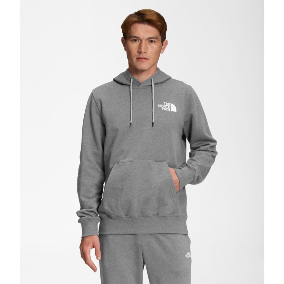 كنزة بغطاء رأس مطبوع للرجال من NSE رمادي وجه الشمال