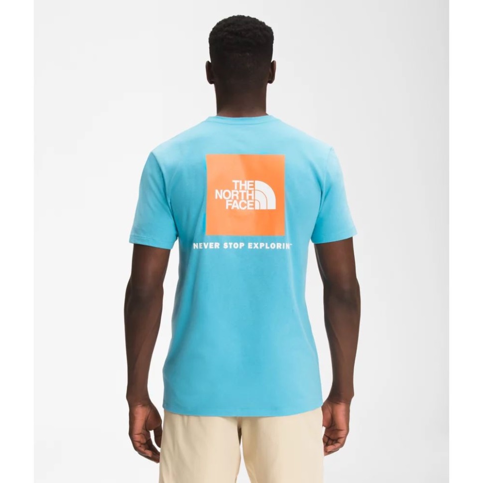 الرجال قصيرة الأكمام مربع Nse قمزة الوجه الشمالي نورس الأزرق