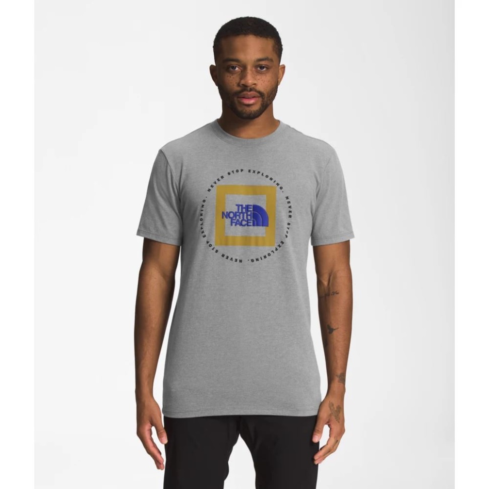 الرجال قصيرة الأكمام Geo Nse قمزة الوجه الشمالي رمادي