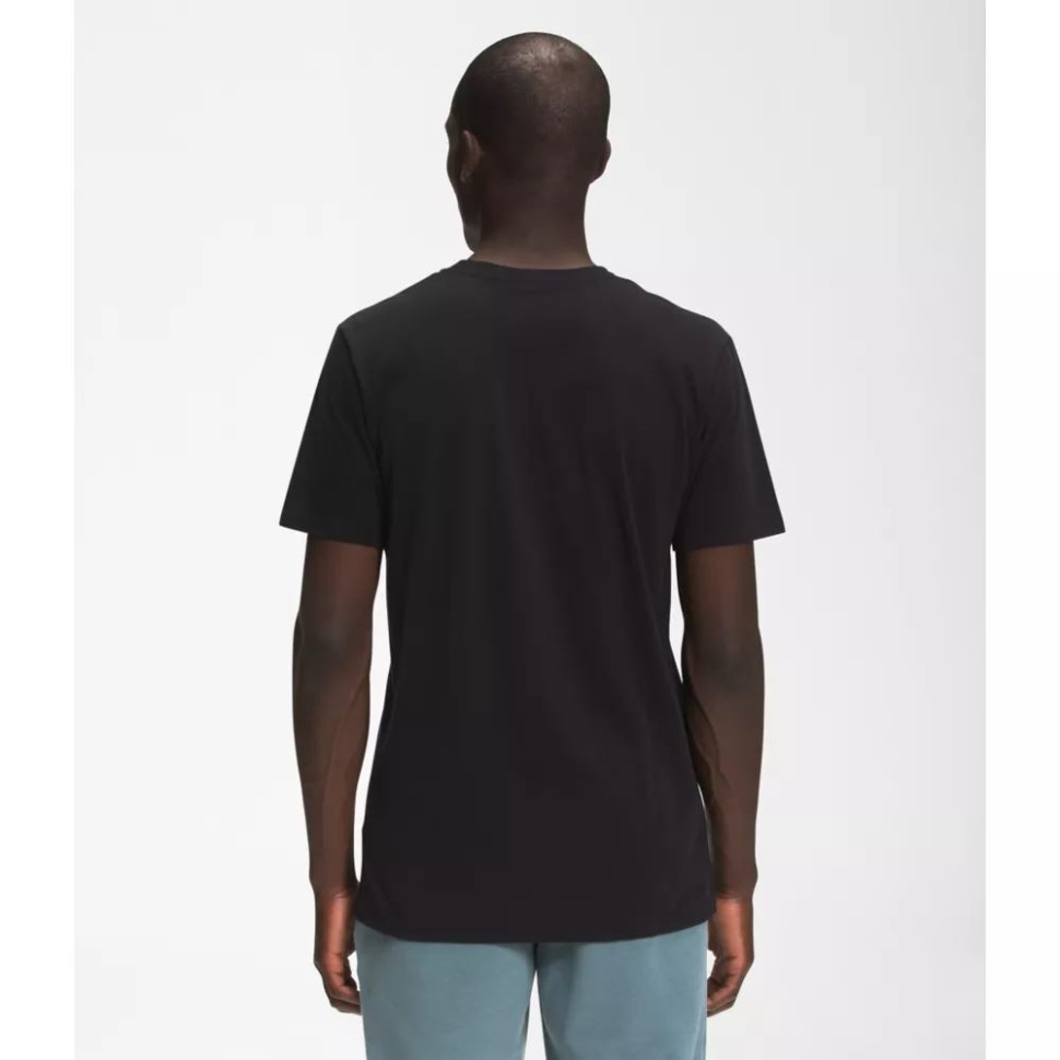 الرجال قصيرة الأكمام مربع الظل المحملة الأسود الوجه الشمالي