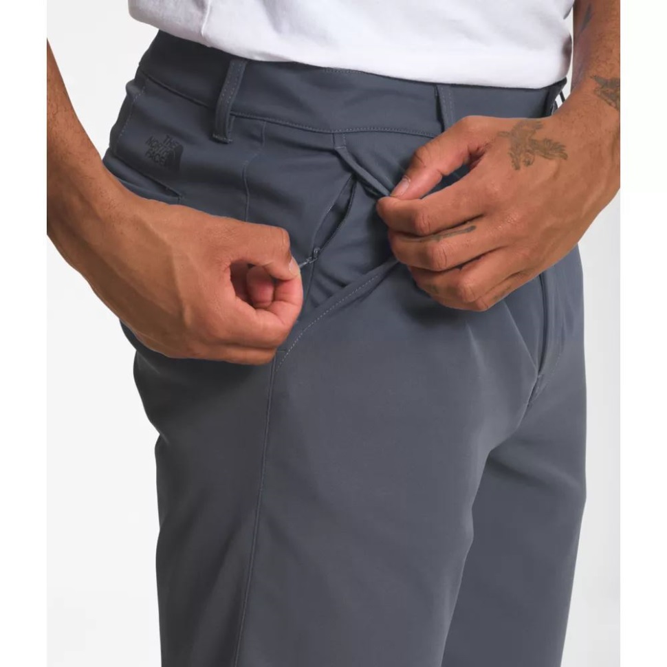 بنطلون رجالي عصري قياسي ذو وجه شمالي رمادي