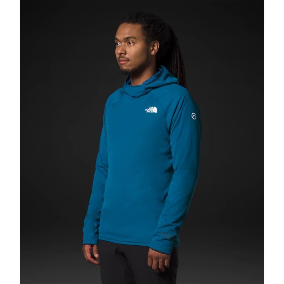 كنزة بغطاء للرأس من Men Summit Series فيوتوريفليسي تي شيرت بقلنسوة وجه الشمال باللون الأزرق