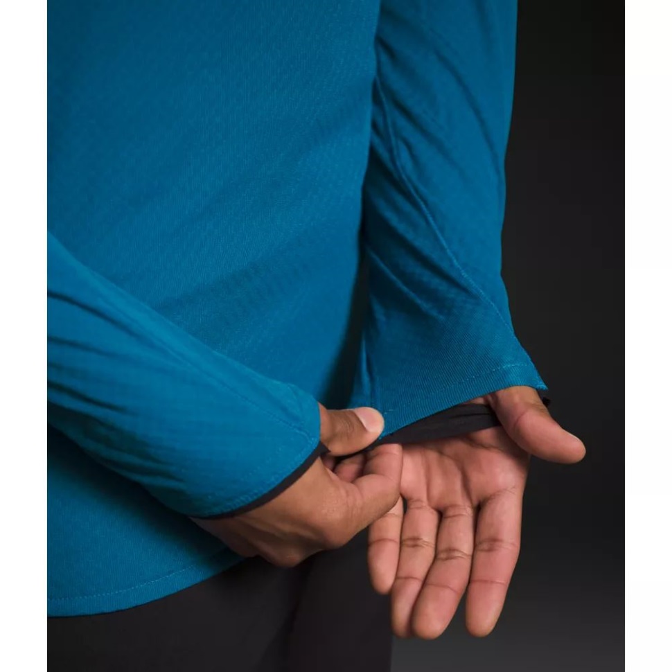 كنزة بغطاء للرأس من Men Summit Series فيوتوريفليسي تي شيرت بقلنسوة وجه الشمال باللون الأزرق