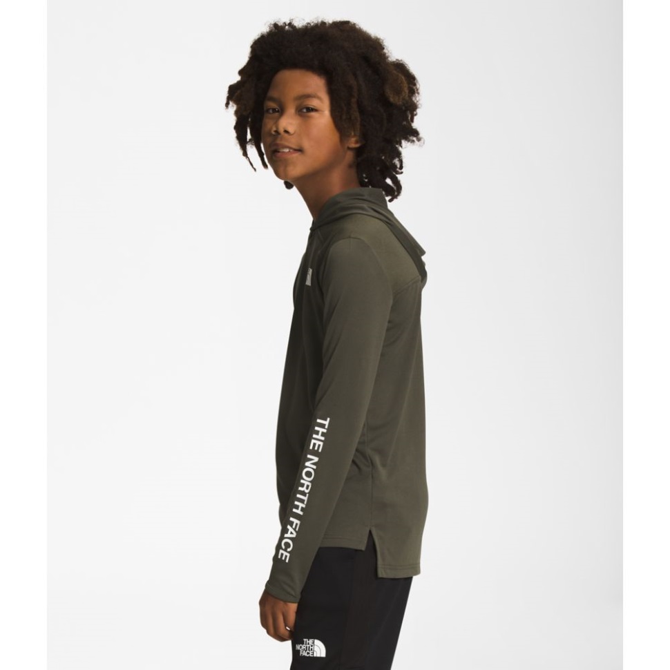 قميص بأكمام طويلة للأولاد رمادي داكن جديد لا يتوقف أبدًا عن الوجه الشمالي