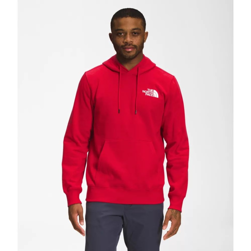 كنزة بغطاء للرأس باللون الأحمر والأسود من شمال وجه الرجال Nse