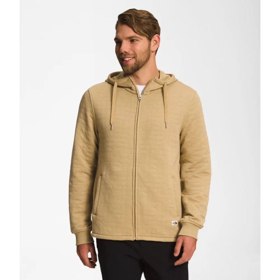 تان هيذر الوجه الشمالي للرجال لونغز الذروة هوديي مبطن بسحّاب كامل