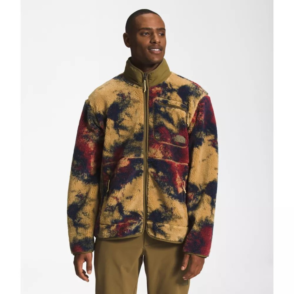 تان الجليد The North Face Men Jacquard Extreme Pile Full Zip Jacket
