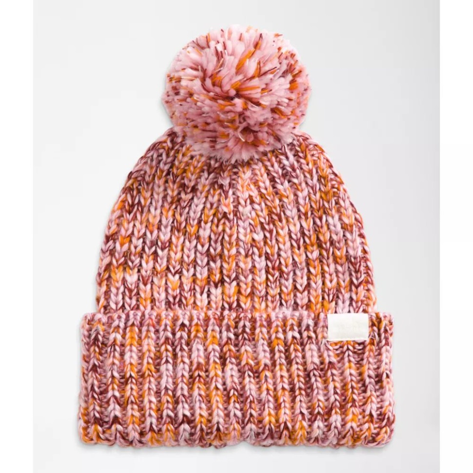 وجه الشمال قبعة صغيرة مكتنزة وردية منقوشة دافئة